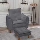 Poltrona De Amamentação Com Puff Isabella Bellamado Cor:cinza