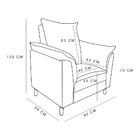 Poltrona De Amamentação Com Puff Laura Suede - Pallazio - Mar