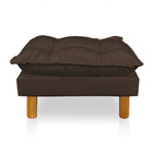 Poltrona De Amamentação Com Puff Laura Veludo Marrom - Pallaz