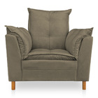 Poltrona De Amamentação Com Puff Laura Veludo - Pallazio - Ca