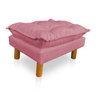 Poltrona De Amamentação Com Puff Laura Veludo - Pallazio - Ro