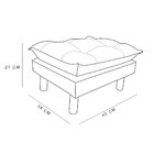 Poltrona De Amamentação Com Puff Laura Veludo - Pallazio - Ro