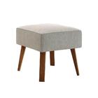 Poltrona De Amamentação Com Puff Luar Linho Cinza