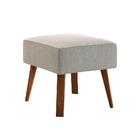 Poltrona De Amamentação Com Puff Luar Linho Cinza Carolina Ba