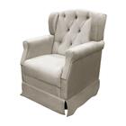 Poltrona De Amamentação Com Puff Marrom Castor Turkay