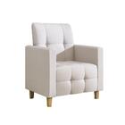 Poltrona De Amamentação Com Puff Paula Tecido Linho Areia Car