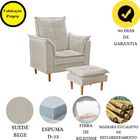 Poltrona De Amamentação Com Puff Quarto Bebê Encanto Suede Be