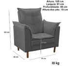 Poltrona De Amamentação Com Puff Quarto De Bebê Anny Suede Ci