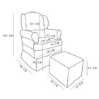 Poltrona De Amamentação Com Puff Serena Suede Marrom - Pallaz