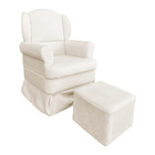 Poltrona De Amamentação Com Puff Serena Suede - Pallazio - Be