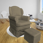 Poltrona De Amamentação Com Puff Serena Suede - Pallazio - Ca