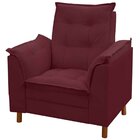 Poltrona De Amamentação Com Puff Suede Bordo