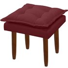 Poltrona De Amamentação Com Puff Suede Bordo