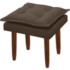 Poltrona De Amamentação Com Puff Suede Marrom