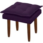 Poltrona De Amamentação Com Puff Suede Roxo