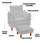 Poltrona De Amamentação Com Puff Suede Roxo