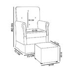 Poltrona De Amamentação Com Puff Suzi Balanço Corino Bege K-1