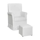 Poltrona De Amamentação Com Puff Suzi Balanço Corino Branco K