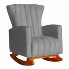 Poltrona De Amamentação De Balanço Estofado Emilly Suede  Sue