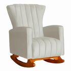 Poltrona De Amamentação De Balanço Estofado Emilly Suede  Sue