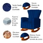 Poltrona De Amamentação De Balanço Estofado Melinda Suede  Su