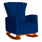 Poltrona De Amamentação De Balanço Estofado Yara Suede  Suede