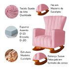 Poltrona De Amamentação De Balanço Estofado Yara Suede  Suede