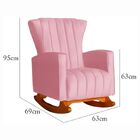 Poltrona De Amamentação De Balanço Estofado Yara Suede  Suede