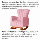 Poltrona De Amamentação De Balanço Estofado Yara Suede  Suede