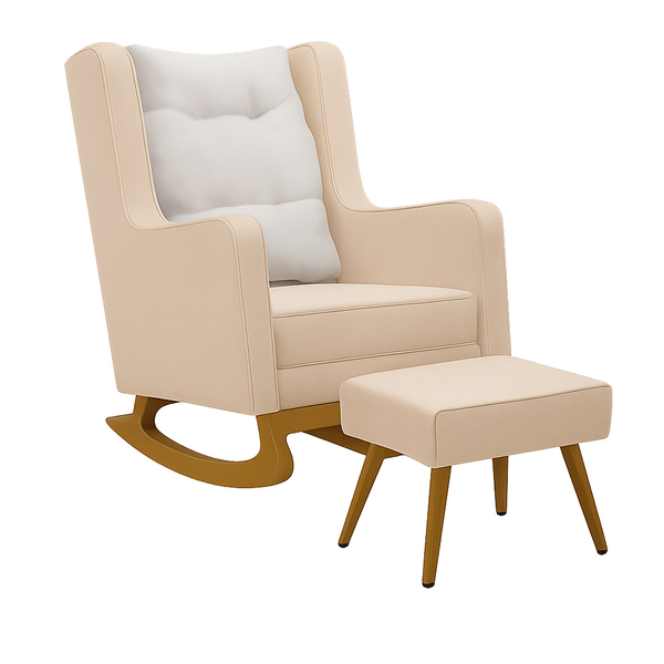 Poltrona De Amamentação Diana Com Almofada Puff - Blissbaby V