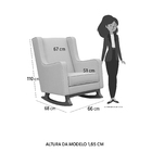 Poltrona De Amamentação Diana Com Almofada Puff - Blissbaby V