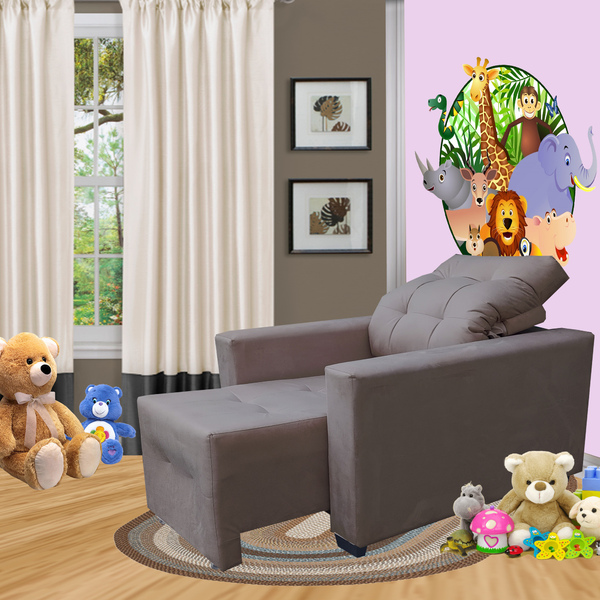 Poltrona De Amamentação E Decoração Quarto Sala Reclinável Le