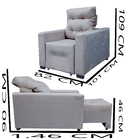 Poltrona De Amamentação E Decoração Quarto Sala Reclinável Le