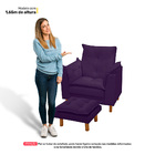 Poltrona De Amamentação E Descanso Marie Com Puff E Pés De Ma