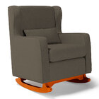 Poltrona De Amamentação E Descanso Zoe Com Base Balanço E Puf