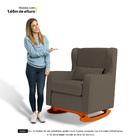 Poltrona De Amamentação E Descanso Zoe Com Base Balanço E Puf