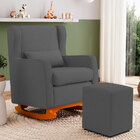 Poltrona De Amamentação E Descanso Zoe Com Base Balanço E Puf