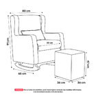 Poltrona De Amamentação E Descanso Zoe Com Base Balanço E Puf