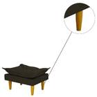 Poltrona De Amamentação E Puff Ariel Suede Marrom Pés Palito