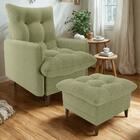 Poltrona De Amamentaçao E Puff Montreal Boucle Milani Store