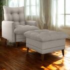 Poltrona De Amamentaçao E Puff Montreal Linho Vancouver Milan