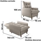 Poltrona De Amamentaçao E Puff Montreal Linho Vancouver Milan