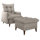 Poltrona De Amamentaçao E Puff Montreal Linho Vancouver Milan