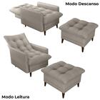 Poltrona De Amamentaçao E Puff Montreal Linho Vancouver Milan