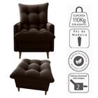 Poltrona De Amamentaçao E Puff Montreal Veludo Light Milani S