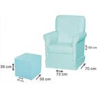 Poltrona De Amamentação E Puff Suzí Azul Bebê