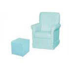 Poltrona De Amamentação E Puff Suzí Azul Bebê