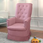 Poltrona De Amamentação Eduarda Veludo Rosê