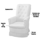 Poltrona De Amamentação Eduarda Veludo Roxo