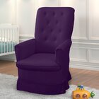 Poltrona De Amamentação Eduarda Veludo Roxo